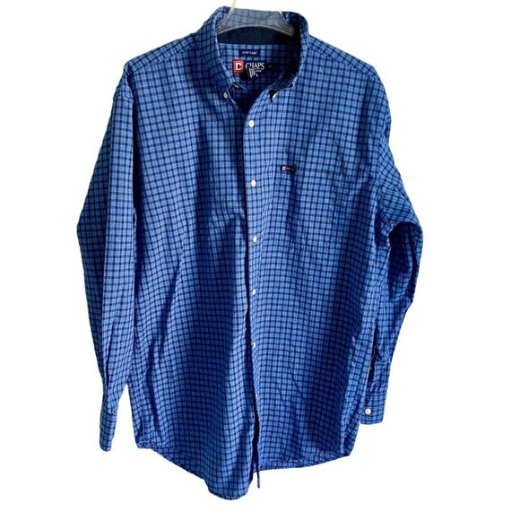 Chaps Easy Care Long Sleeve Button Down Shirt Men's Large - Picture 2 of 8